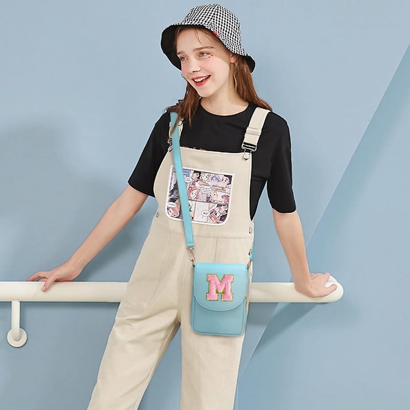 Viverte Crossbody Purse for Teen Girls Small Initial Cell Phone Toddler Purse Leather Triple Compartment Crossbody Bags - Image 2